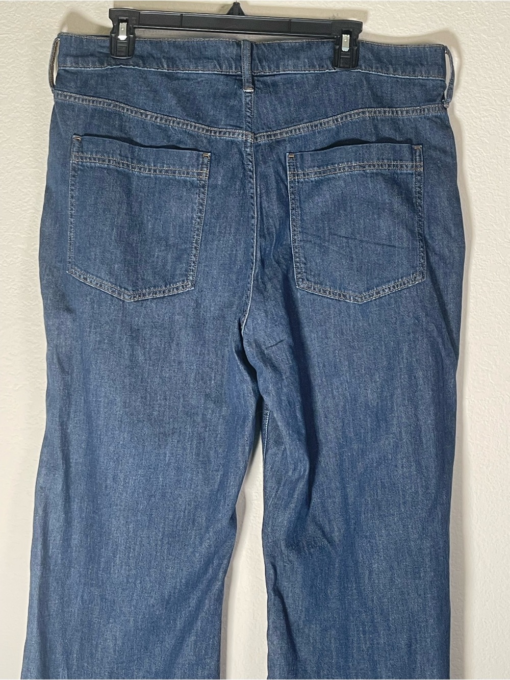 J Crew Fac NWT Denim Trouser Jeans Size 33 Wide Leg High Rise Jeans - Picture 12 of 14